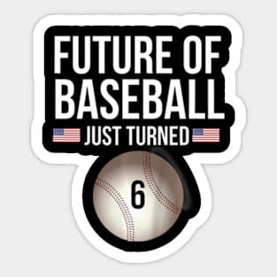 Kids 6Th Birthday Baseball For 6 Year Old Birthday Sticker